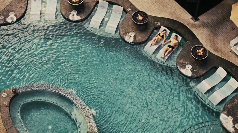 Aerial view of the pool at Ambiente Sedona