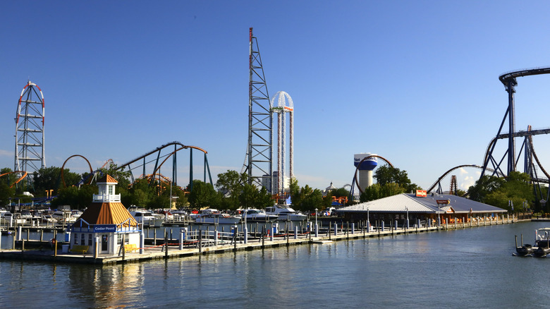 A view of Cedar Point amusement park