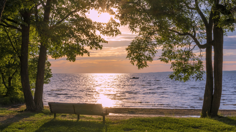 Sunset from a park on Lake Nipissing in North Bay, Ontario