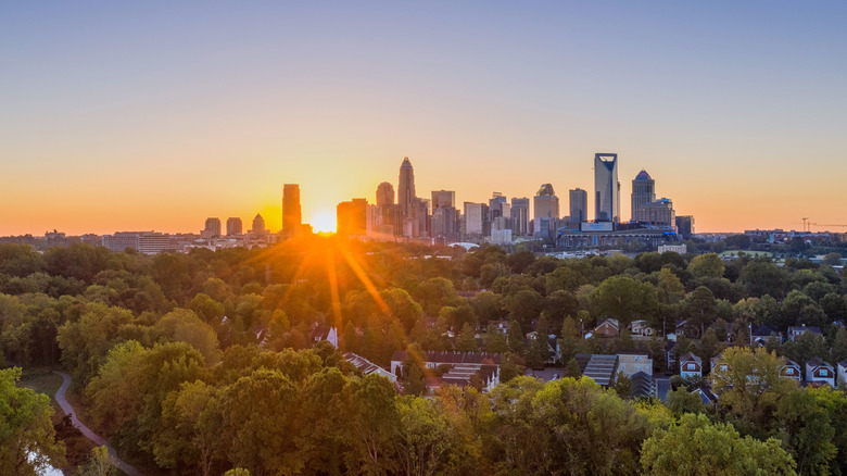 The skyline in Charlotte, North Carolina