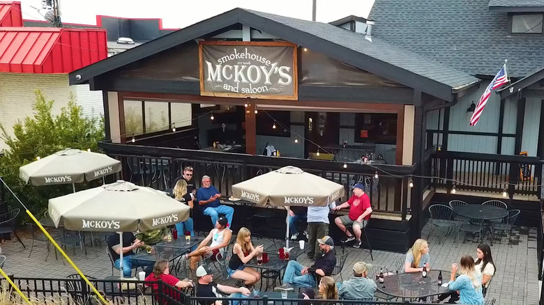 Patio at McKoy's Smokehouse and Saloon in Charlotte, North Carolina