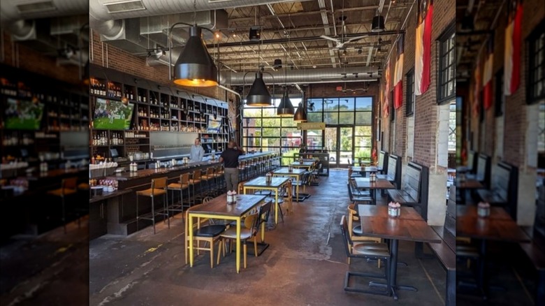 The interior of Noble Smoke Barbecue in Charlotte, North Carolina