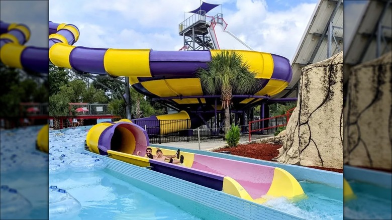 A water slide at Jungle Rapids Family Fun Park