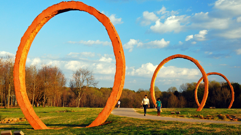 The sculpture garden at the North Carolina Museum of Art, Raleigh
