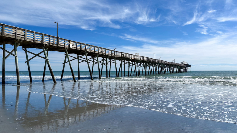 Shot of a fishing pier in North Carolina