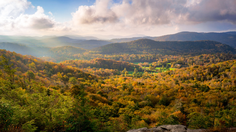 Scenic view from Little Bald Overlook near Linville