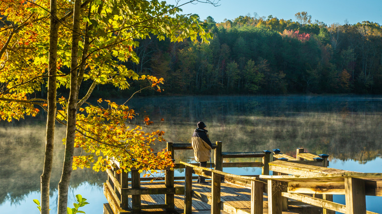 Shorts Lake in Crowders Mountain State Park near Gastonia, North Carolina