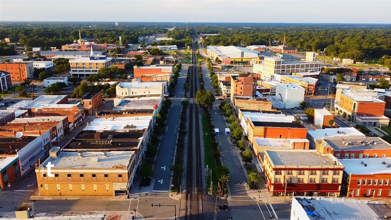 Aerial view of Rocky Mount, North Carolina