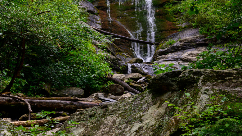 Tom's Creek Falls in Pisgah National Forest, near Marion, North Carolina