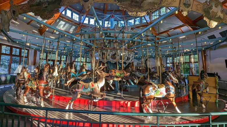 Colorful carousel in Pullen Park, Raleigh, North Carolina