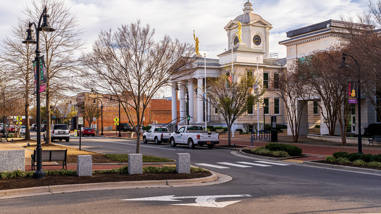 A view from the town square in Goldsboro, North Carolina