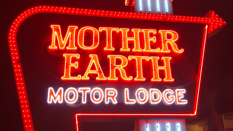 Mother Earth Motor Lodge neon sign, Kinston, North Carolina