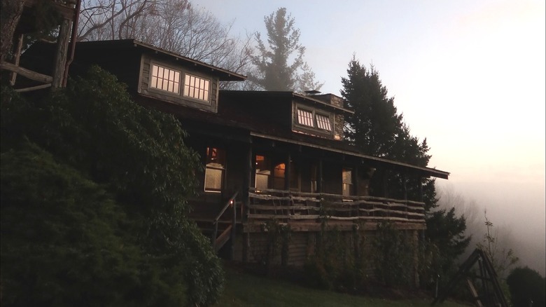 A wood lodge at The Swag in North Carolina's Great Smoky Mountains