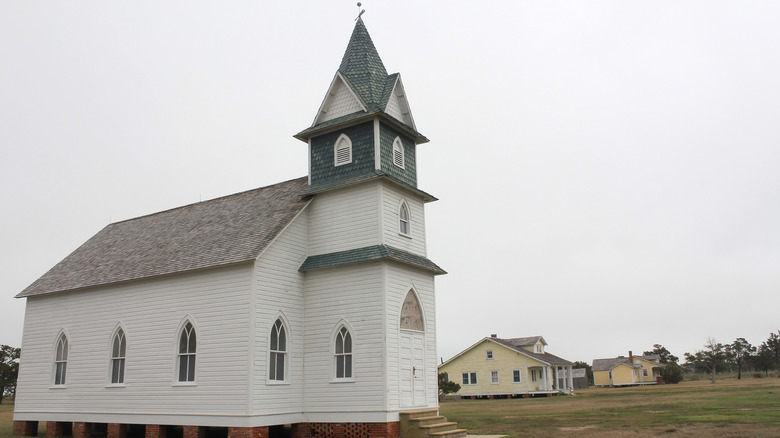 A historic building on Portsmouth Island