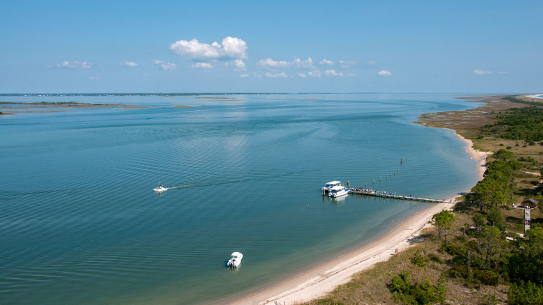 View of Cape Lookout coastline from the lighthouse