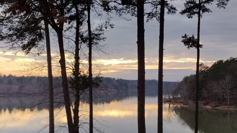 A view of Lake Rhodhiss at sunrise