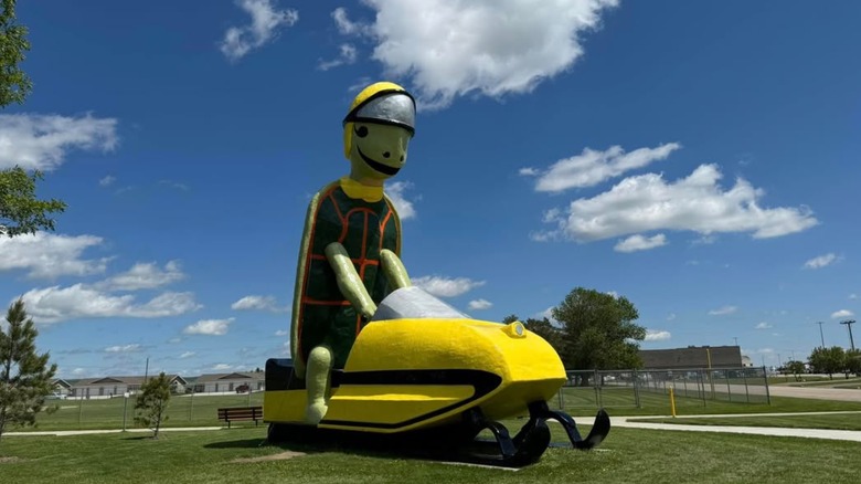 Tony the Turtle sculpture in Bottineau