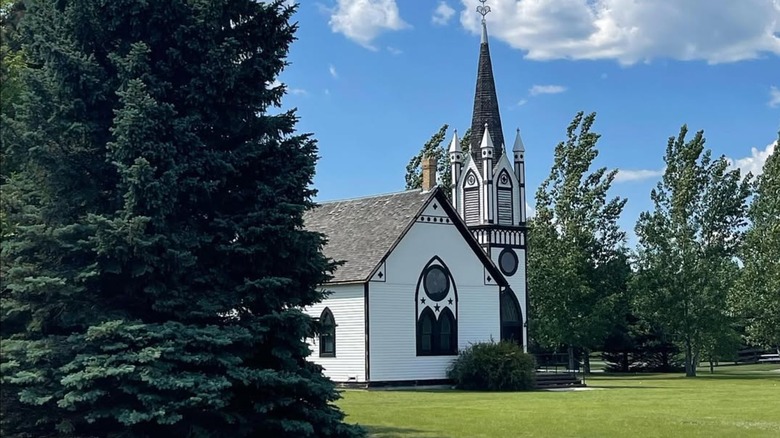 A historic church among some trees in Icelandic State Park