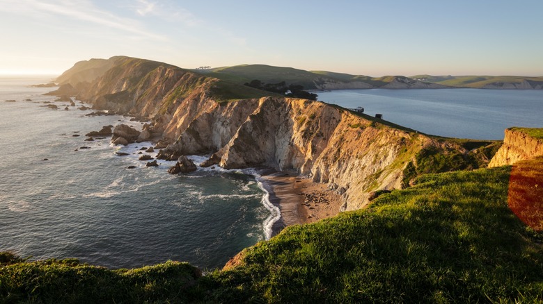 Coastal cliffs and beaches in Point Reyes National Seashore in California