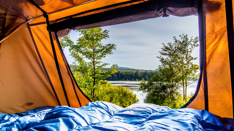 Lake view from North-South Lake Campground in the Catskill Mountains