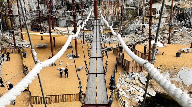 View from the bridge of Quarry Park Adventures