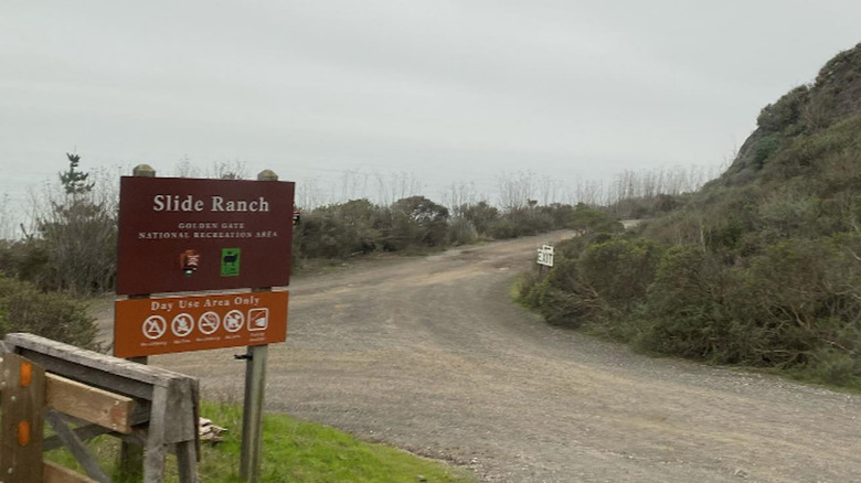 The entry to Slide Ranch near Muir Beach, CA
