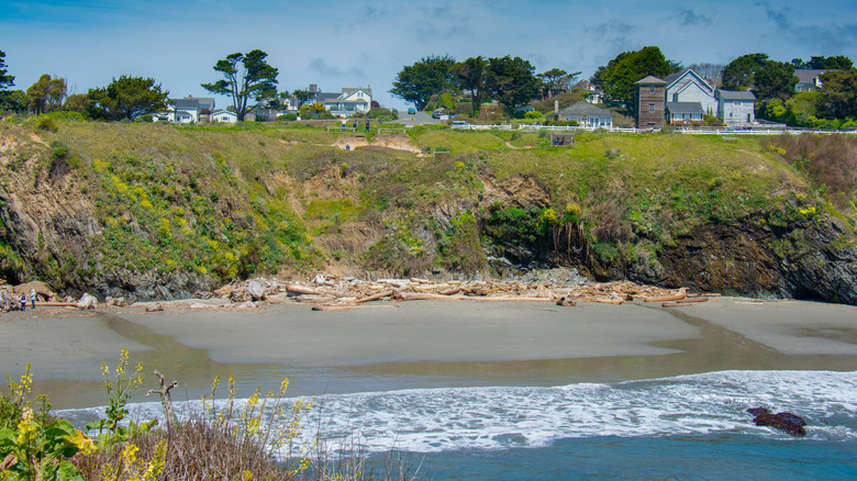 One of the beachfronts under the cliffs at the Mendocino Headlands State Park