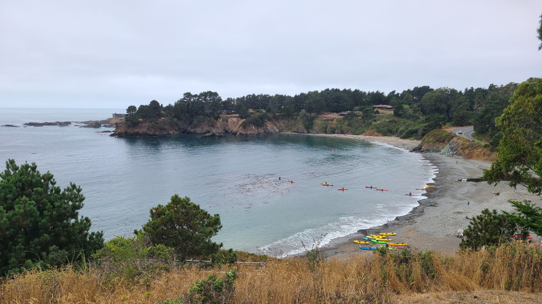 Kayaking at Van Damme Beach in Little River, California