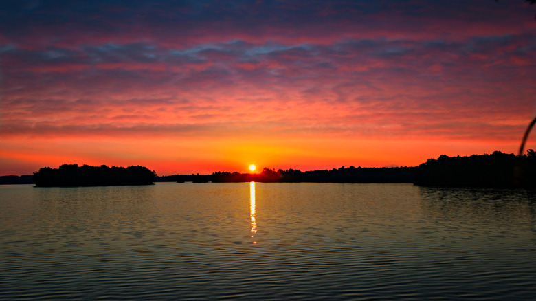 Turtle-Flambeau Scenic Waters Area under a colorful sunset