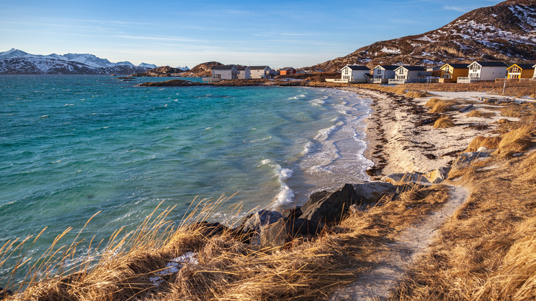 A sandy beach on Sommarøy Island, Norway