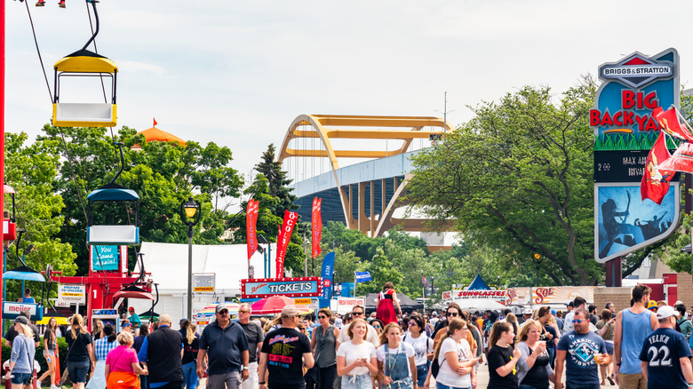 Crowds at Summerfest in Milwaukee, Wisconsin