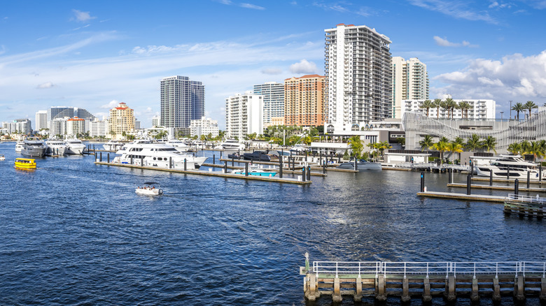 Fort Lauderdale, Florida, skyline viewed from the water