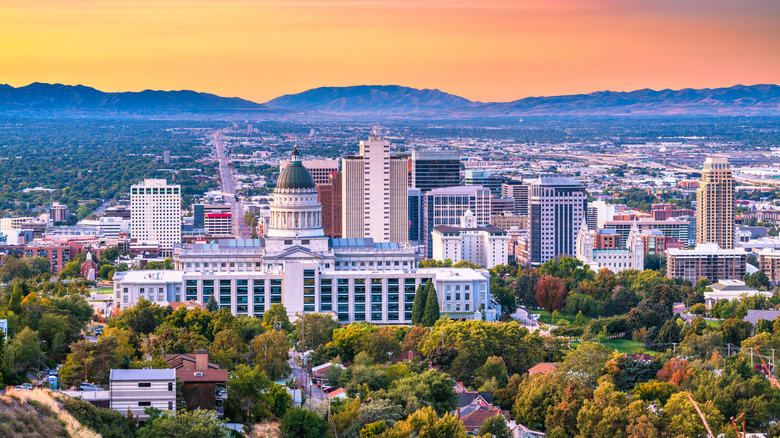 A view of downtown Salt Lake City in Utah