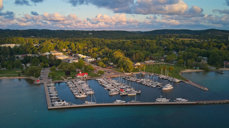 Aerial view of Northport, Michigan