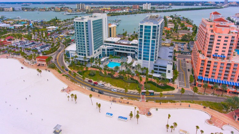 A high-rise luxury resort of Sarasota Beach, Florida