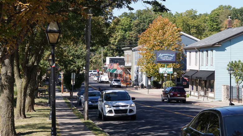 Residential town in Davenport, Iowa