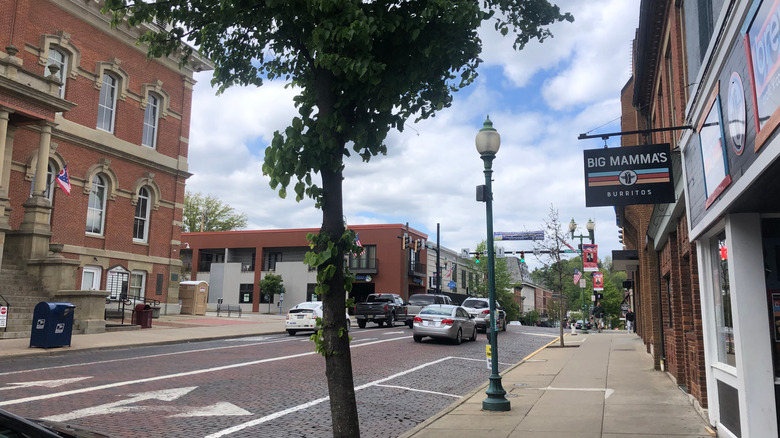 Court street in the Main Street in downtown Athens, Ohio