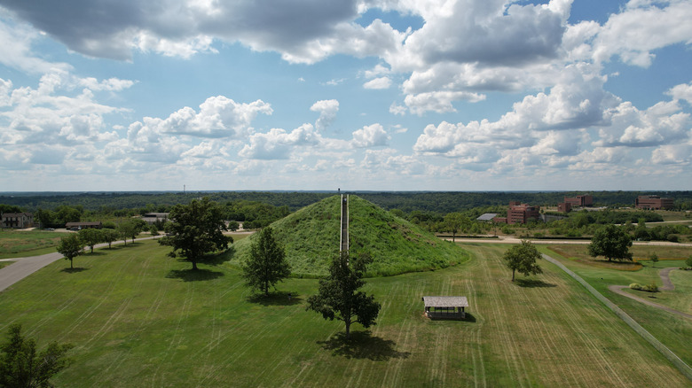 View of the Miamisburg Mound in Ohio.