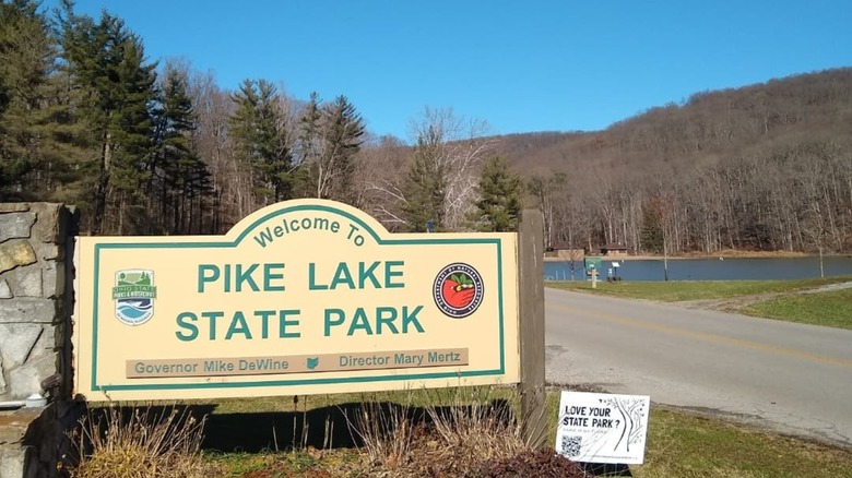 Pike Lake State Park signage