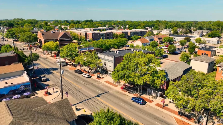 Aerial view of Grove City, Ohio
