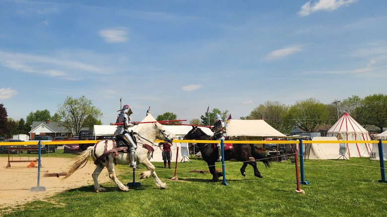Jousting tournament during the Ashville Viking Festival in Ashville, Ohio