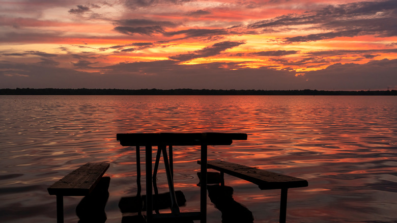 Alum Creek State Park at sunset.