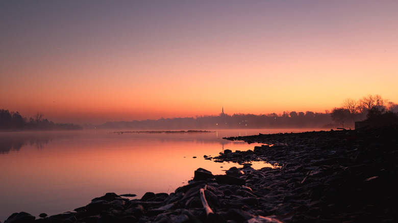 Perrysburg, Ohio Maumee River sunrise