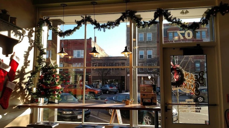 The seating area of the Bean and the Baker in Downtown Ravenna, Ohio