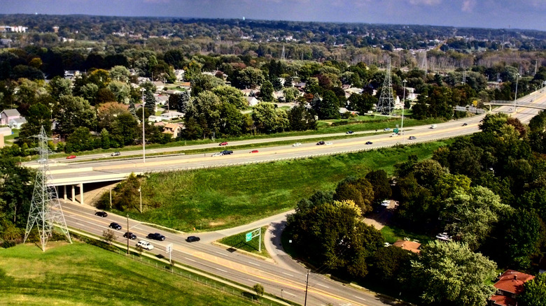 Aerial view of Barberton, Ohio