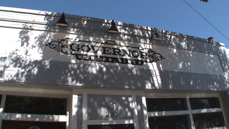 Front of The Governor Modern Diner in Milford, Ohio