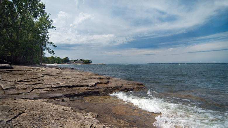 A view of Lake Erie shoreline in Ohio
