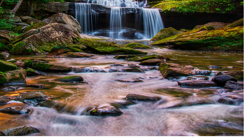 A waterfall in Bainbridge, OH