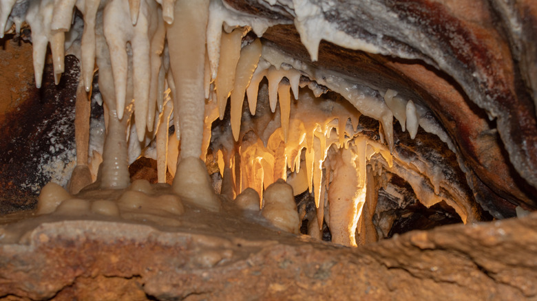 Stalagmites in Ohio Caverns near West Liberty