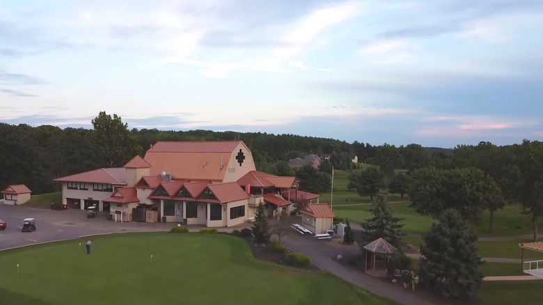 The Copper-roofed clubhouse at Coppertop Golf Club near Valley City, Ohio